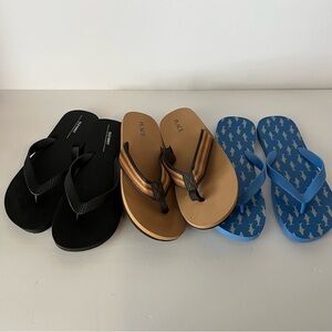 kids OLDNAVY & PLACE flip flops LOT of 3,  size 5/6